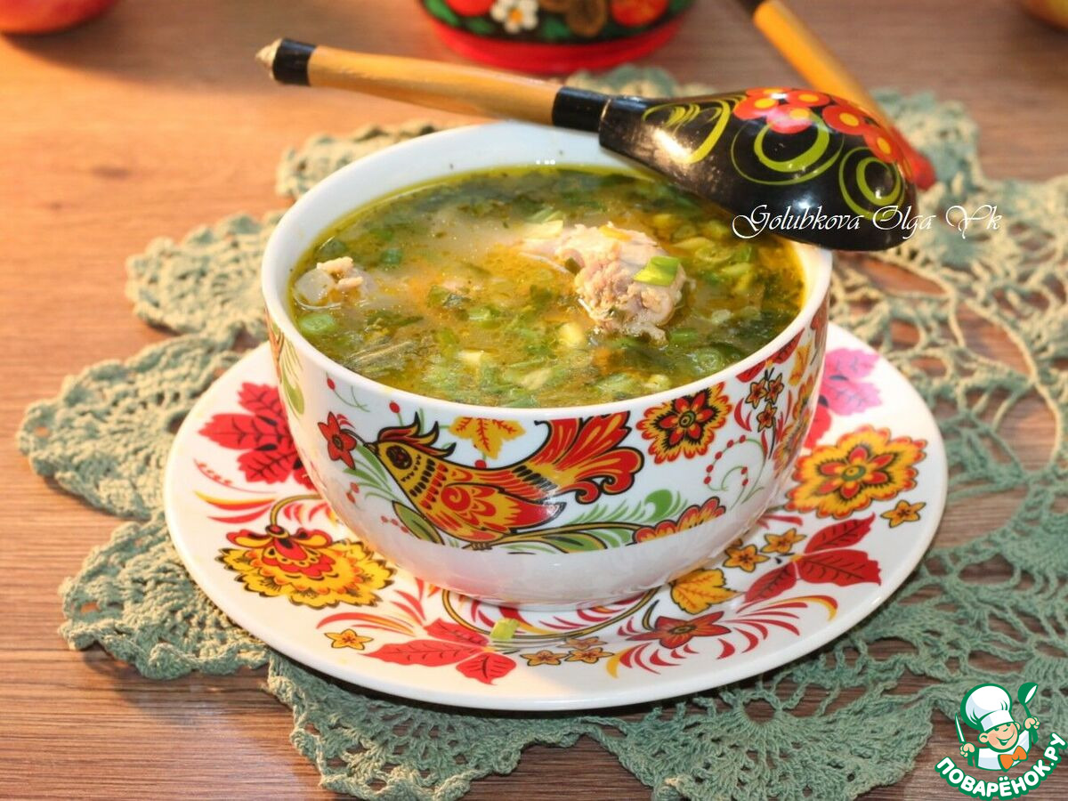 Cуп из куриных шеек с рисом